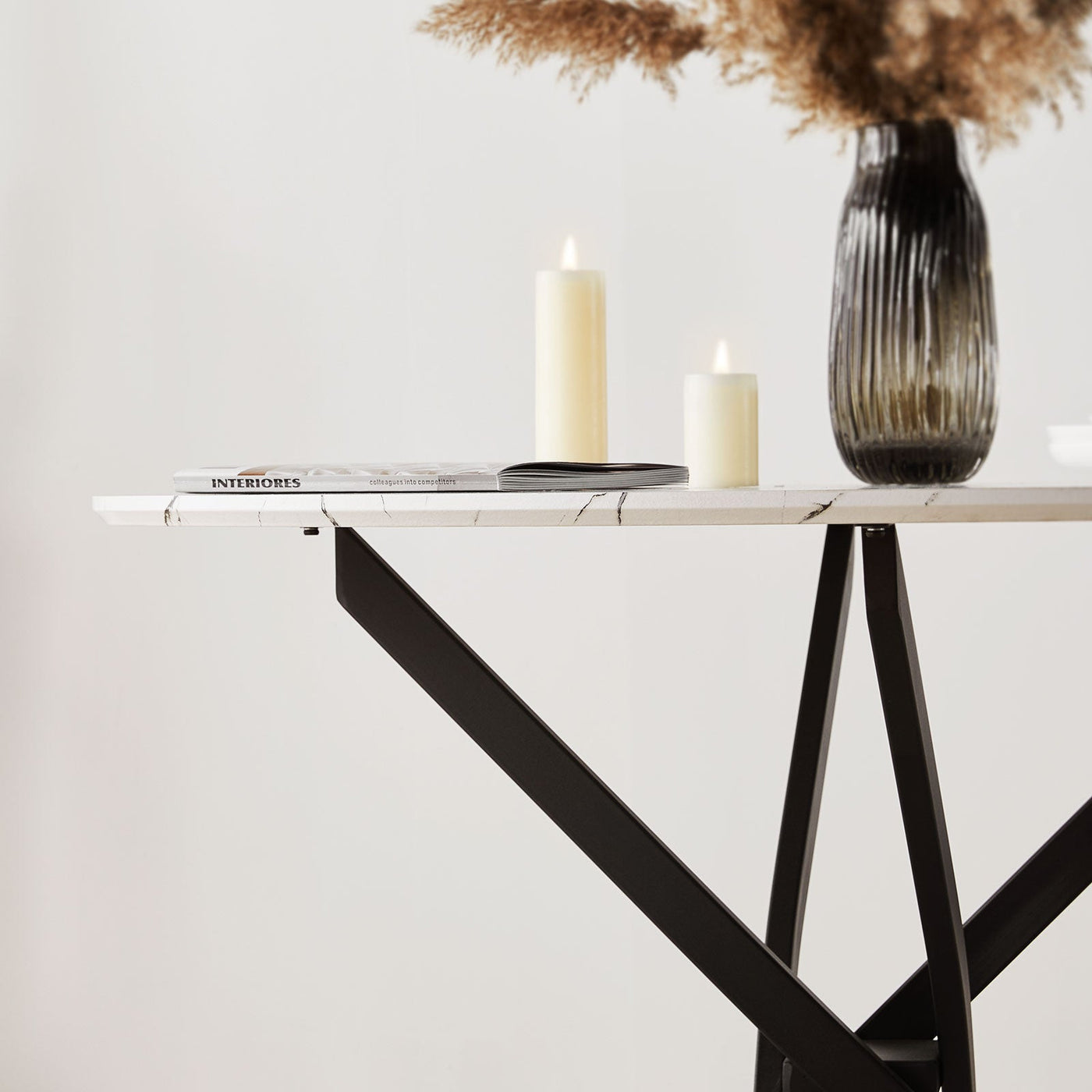 Clarris Marble Pattern Round Dining Table[For 4-6]